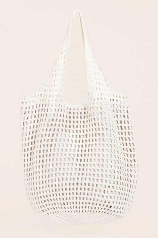 Fame Braided Mesh Hobo Shoulder Tote Bag IV one size