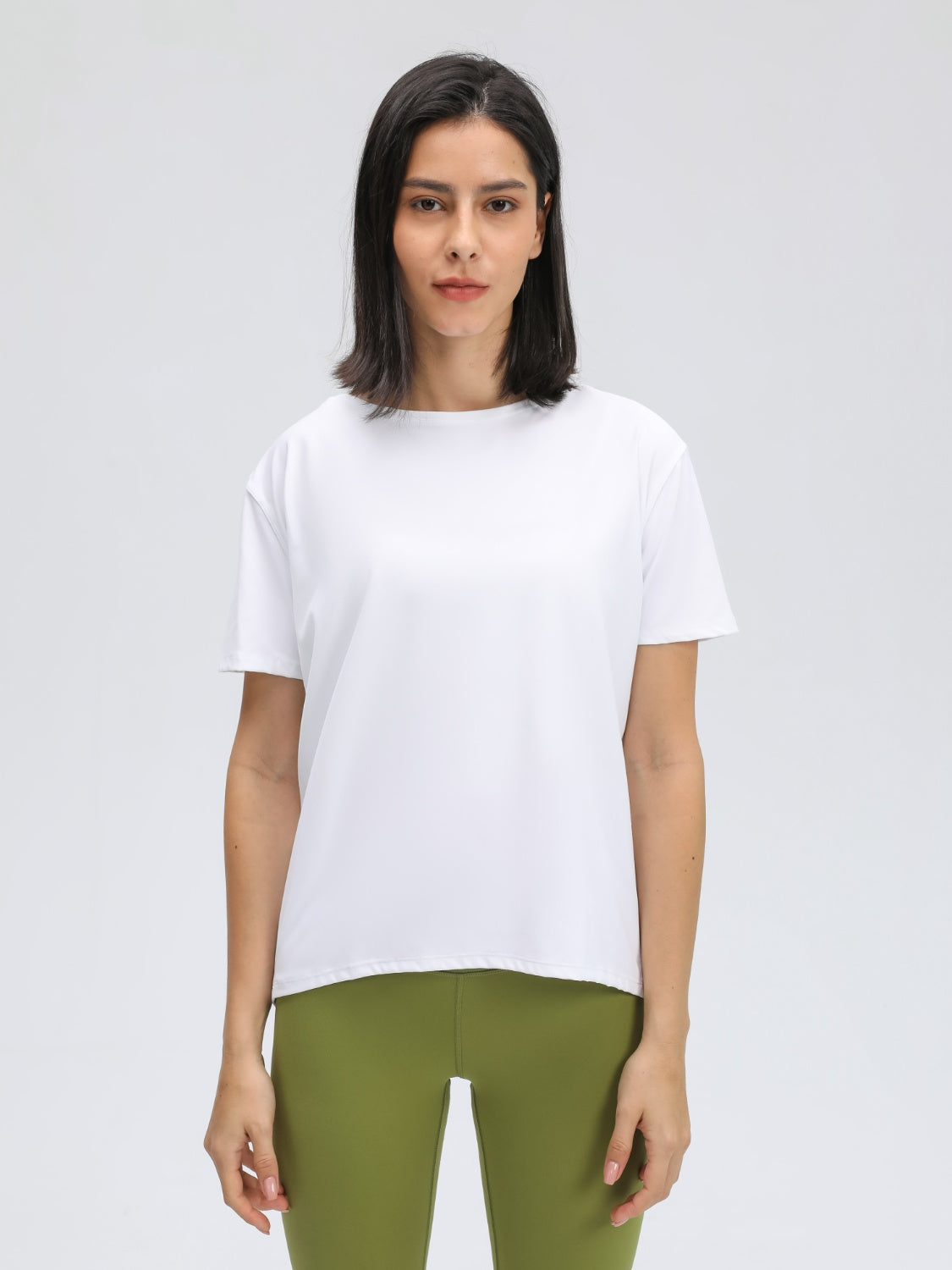 Millennia Round Neck Short Sleeve Active T-Shirt White