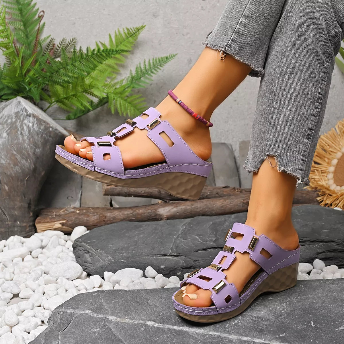 Women's Open Toe Wedge Sandals