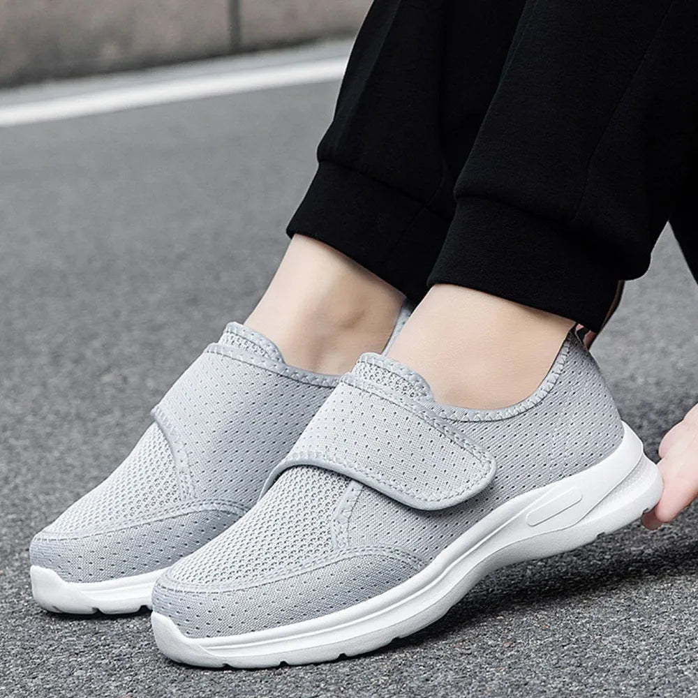 Round Toe Flats Sneakers Gray