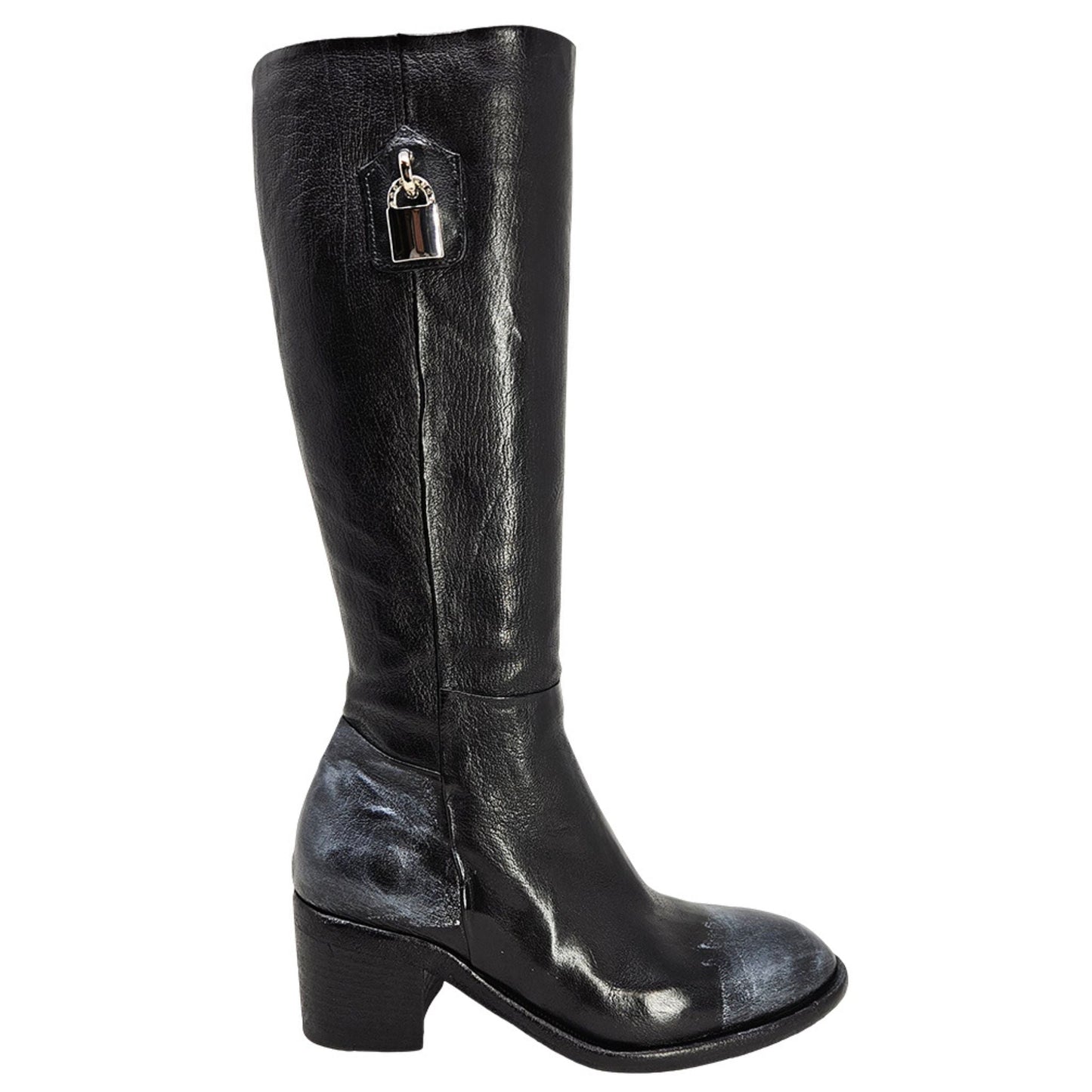 Diba True Black Tall Hand Rubbed Lock Boot - Sophisticated Women's Tall Boots