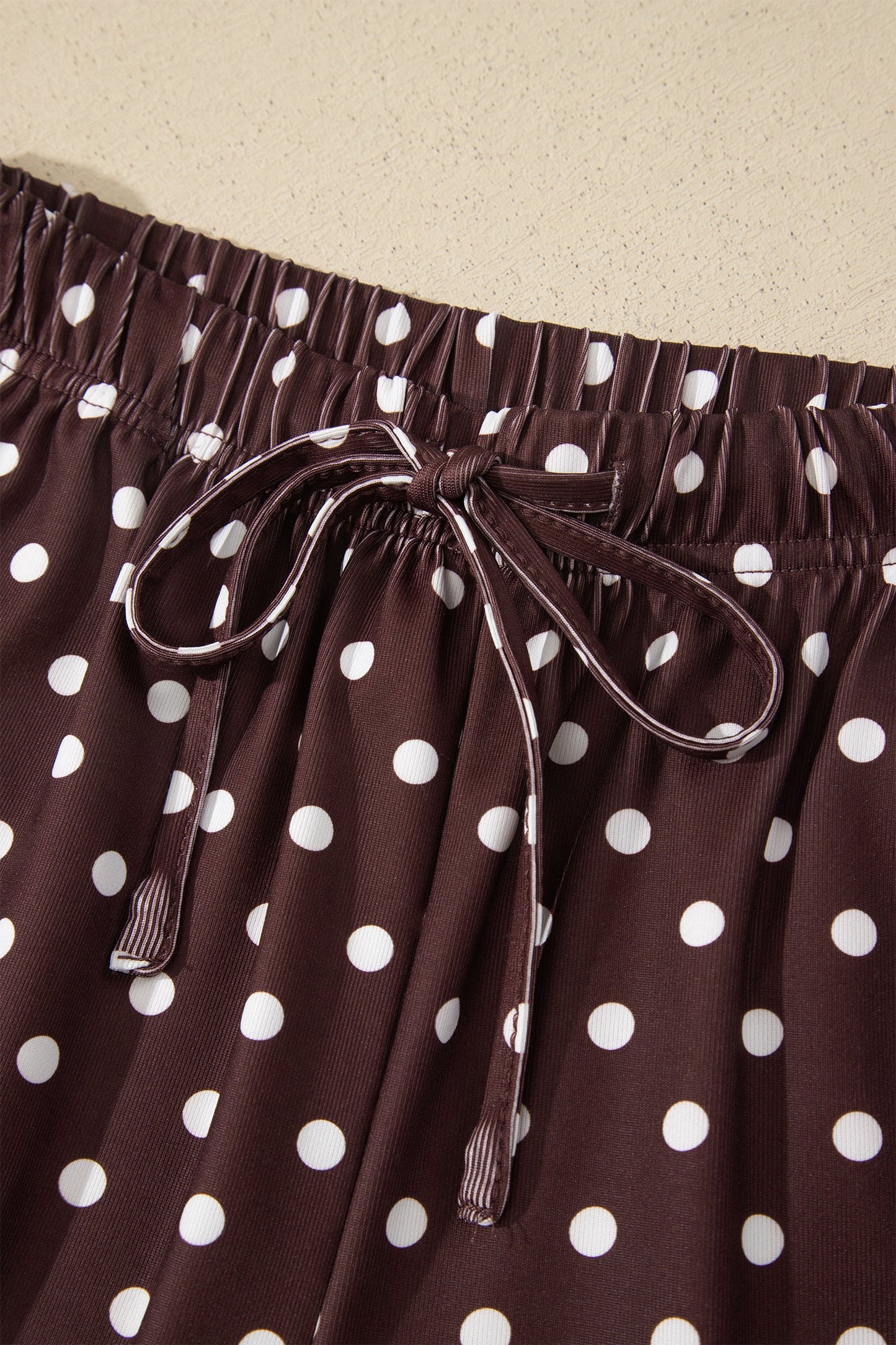 Polka Dot Halter Tank & Elastic Shorts Set