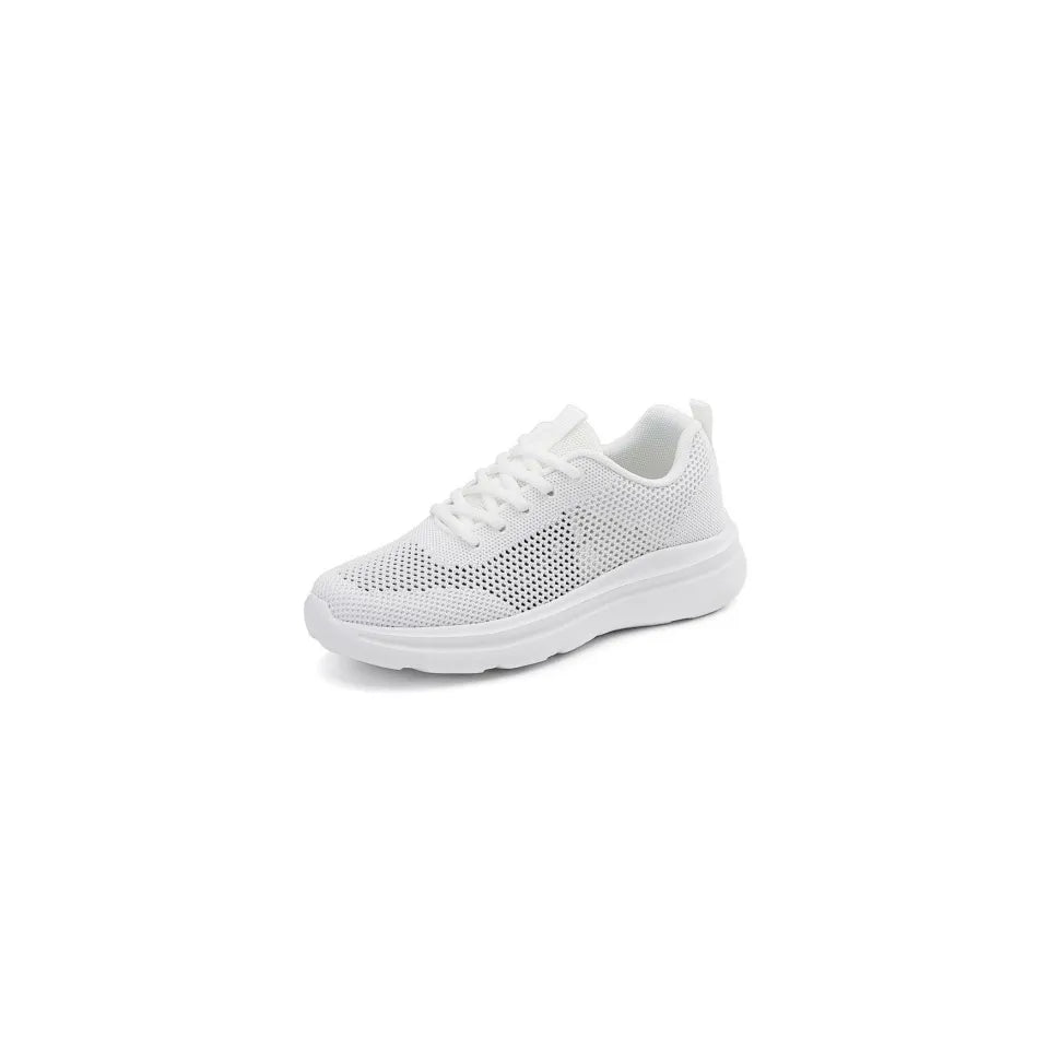 Round Toe Platform Athletic White