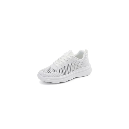 Round Toe Platform Athletic White