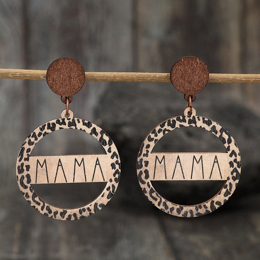 Alloy Wooden Dangle Earrings Style A One Size