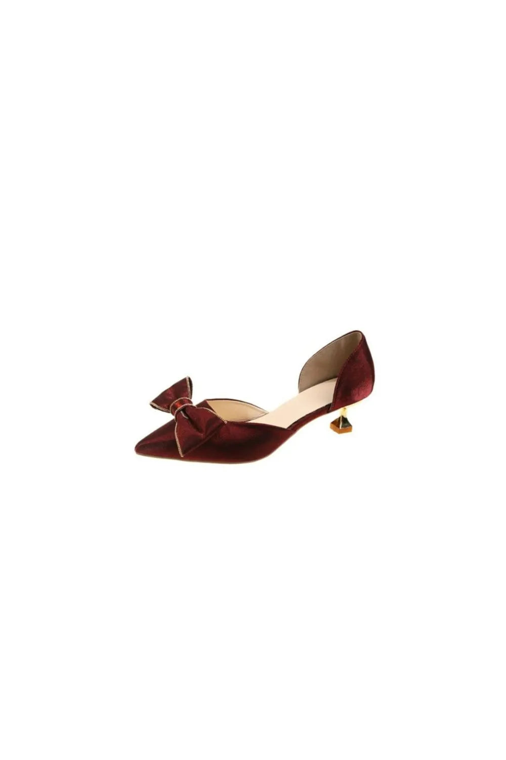 Point Toe Flare Heels Pumps Rust