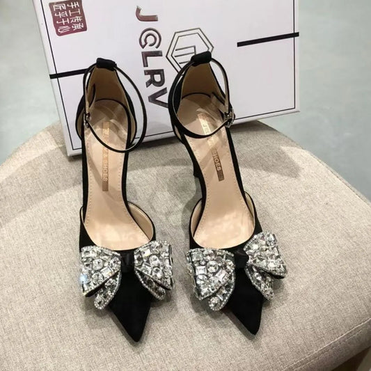 Point Toe Stiletto Pumps Black