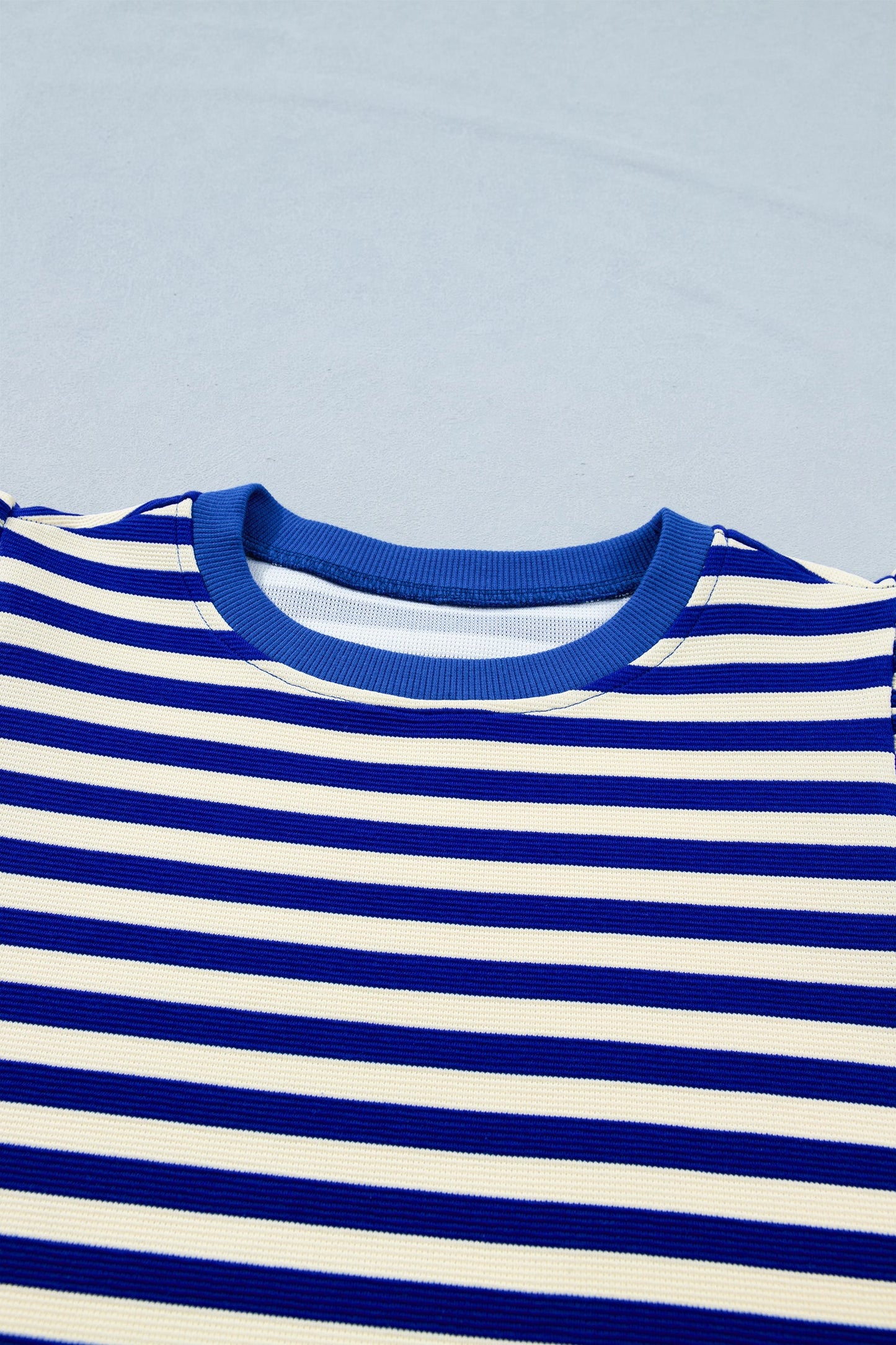 Stripe Cap Sleeve Top & Contrast Trim Shorts Set