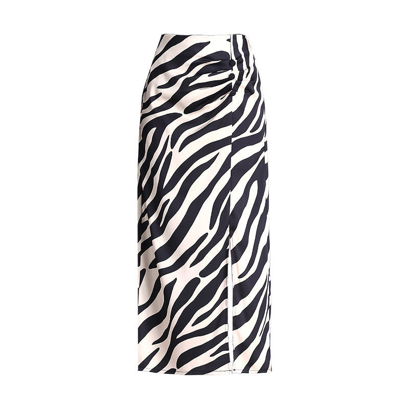 Women's High Waist Hip Split Fashion Sense Temperament Long Skirt