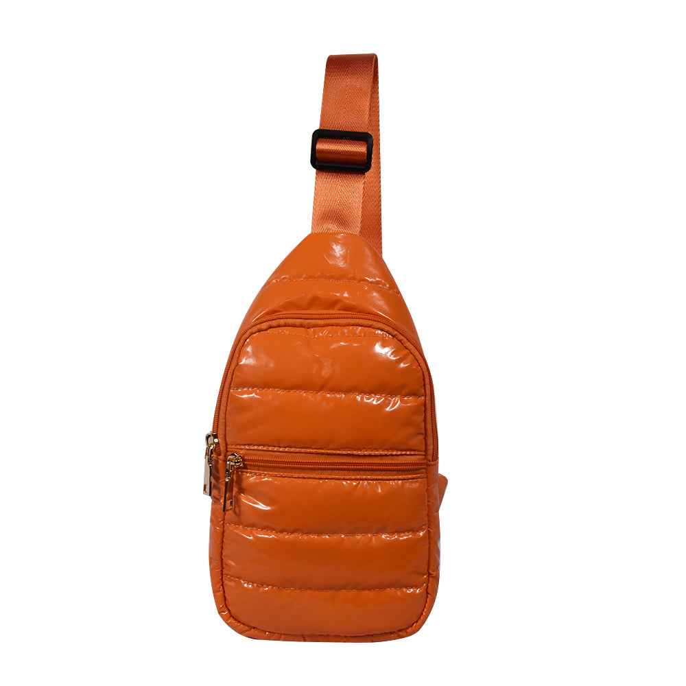 The Perry | Puffer Sling Bag | 8 Colors Orange