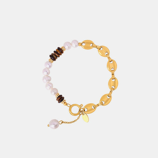 18K Gold-Plated Titanium Steel Bracelet Gold One Size