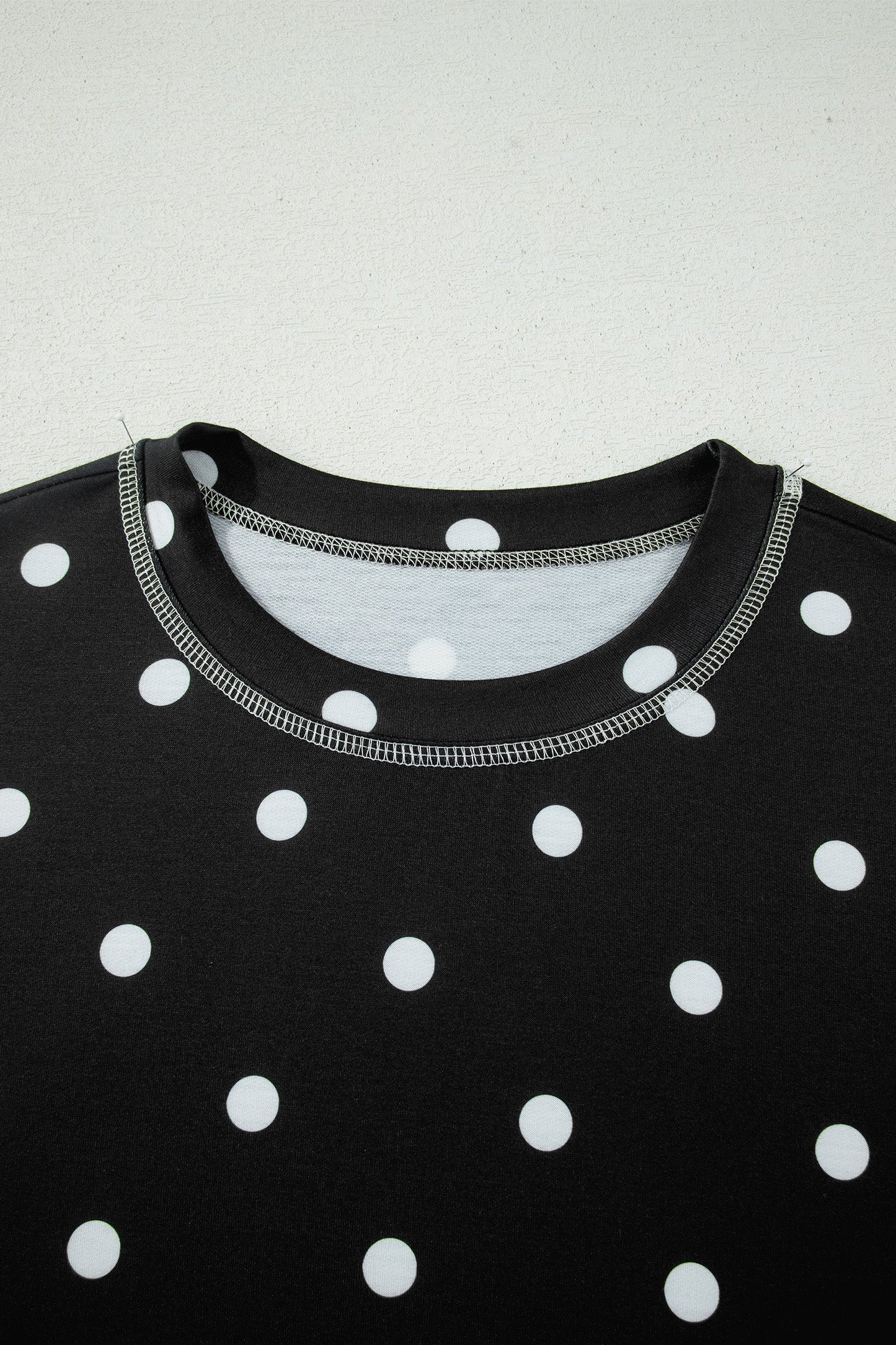 Polka Dot Loose Tee & Drawstring Shorts Set