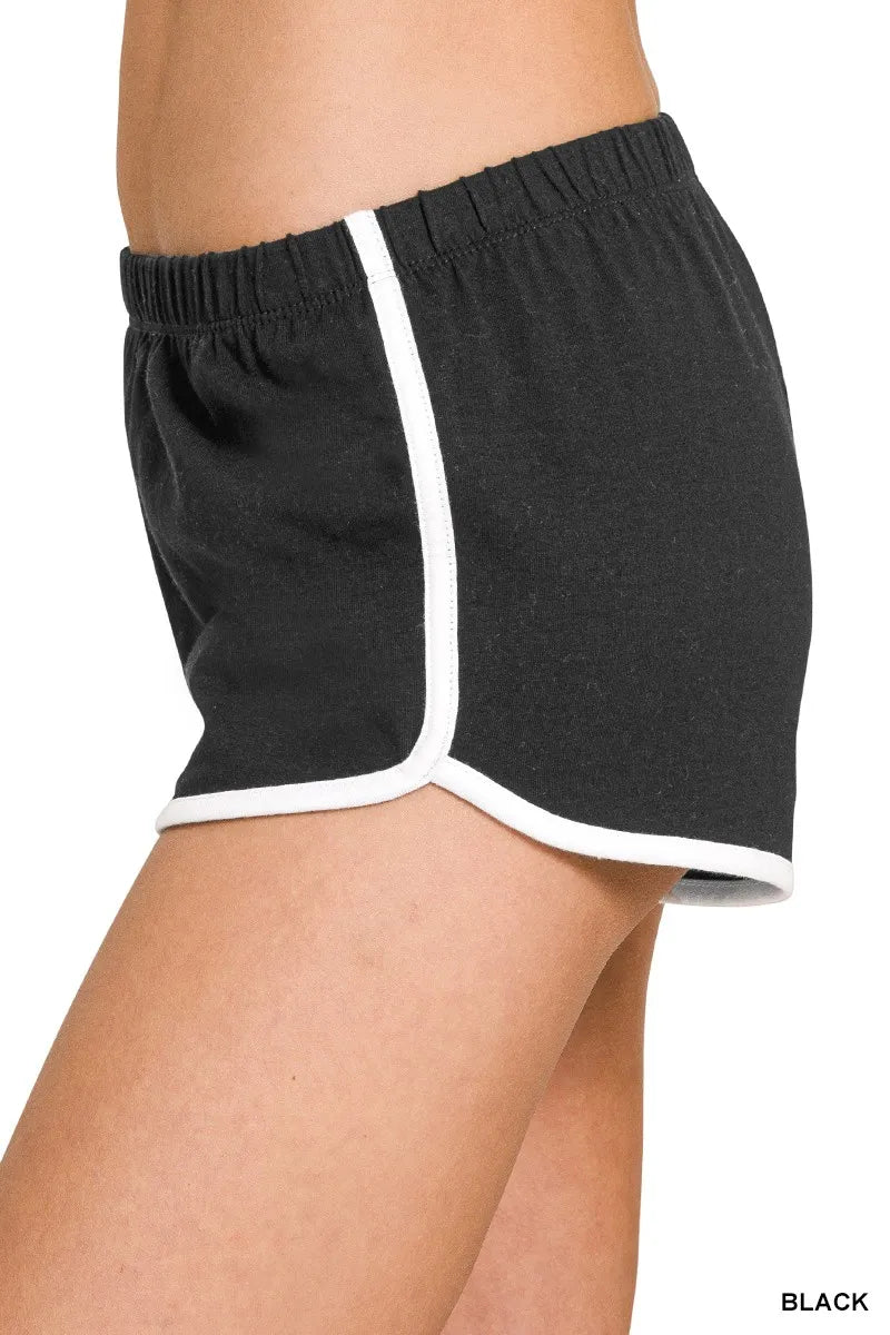 Zenana Elastic Waistband Dolphin Shorts