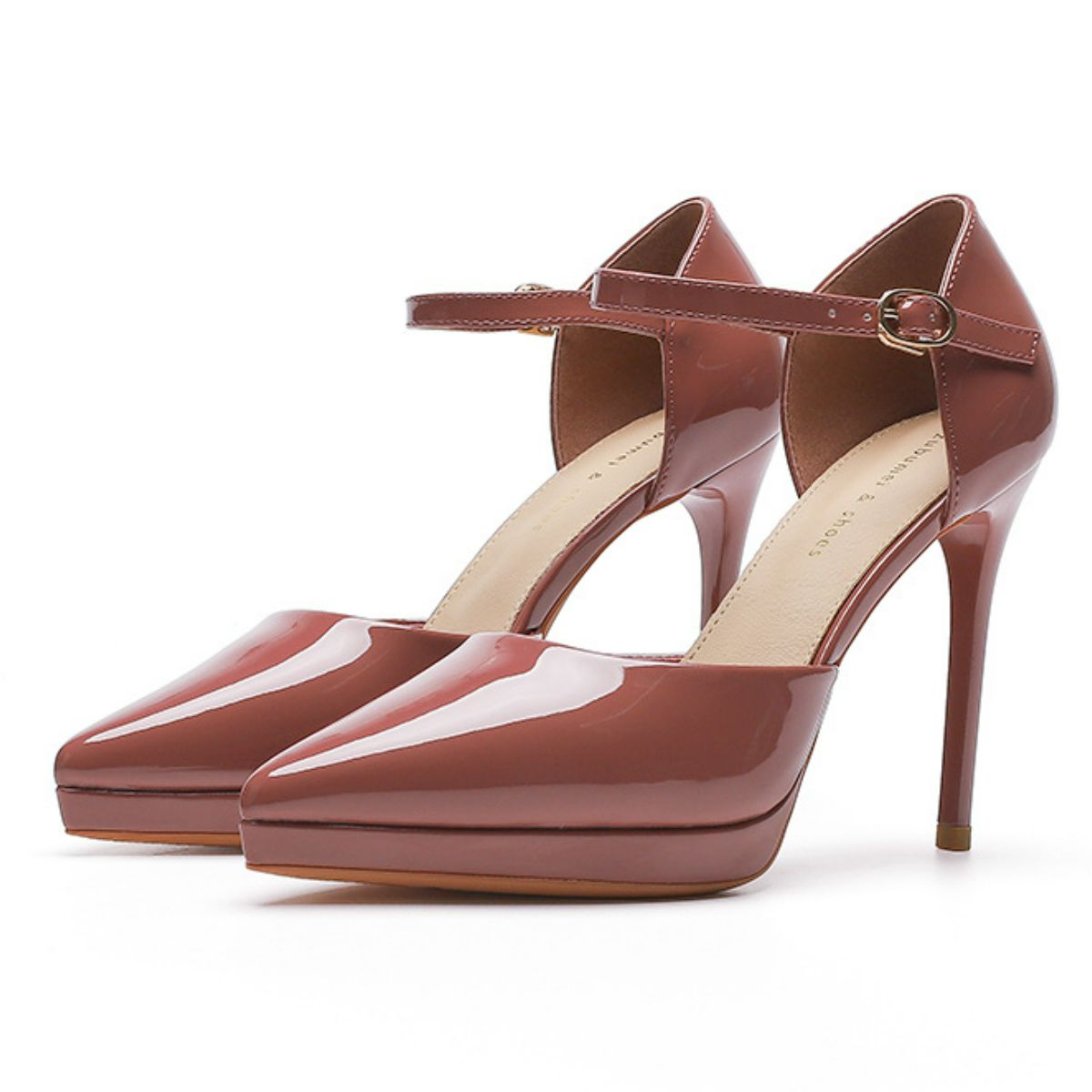 Point Toe Stiletto Pumps Deep Red