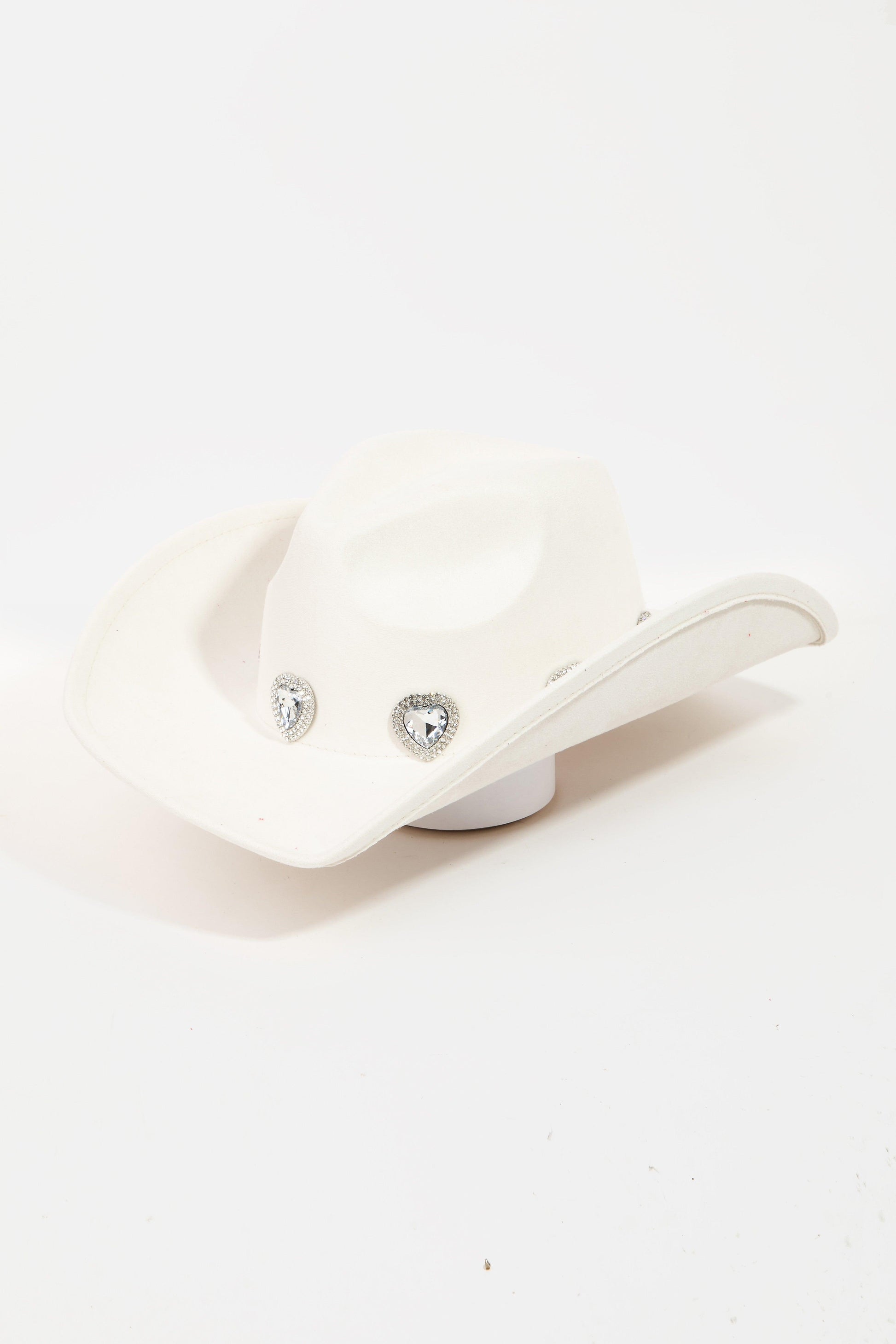 Fame Rhinestone Pave Heart Cowboy Hat Iv One Size