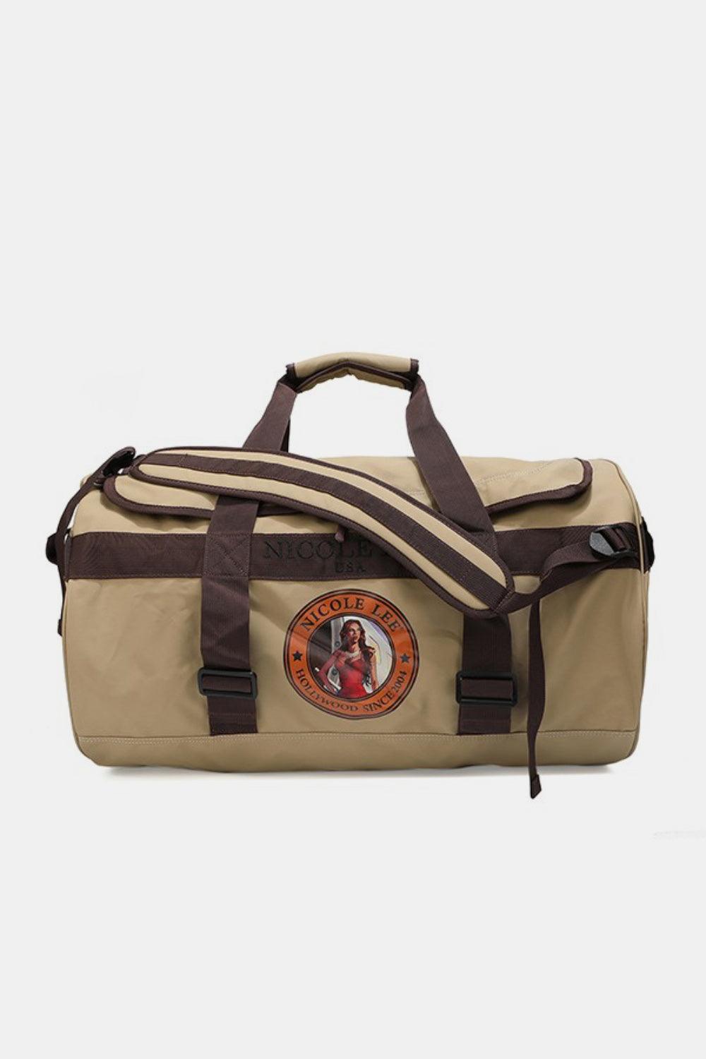 Nicole Lee USA Large Duffel Bag Beige One Size