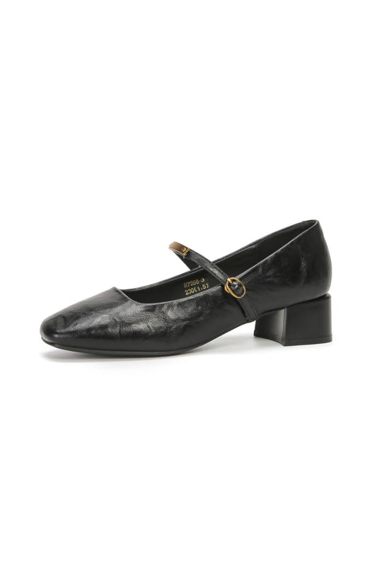 Square Toe Block Heel Pumps