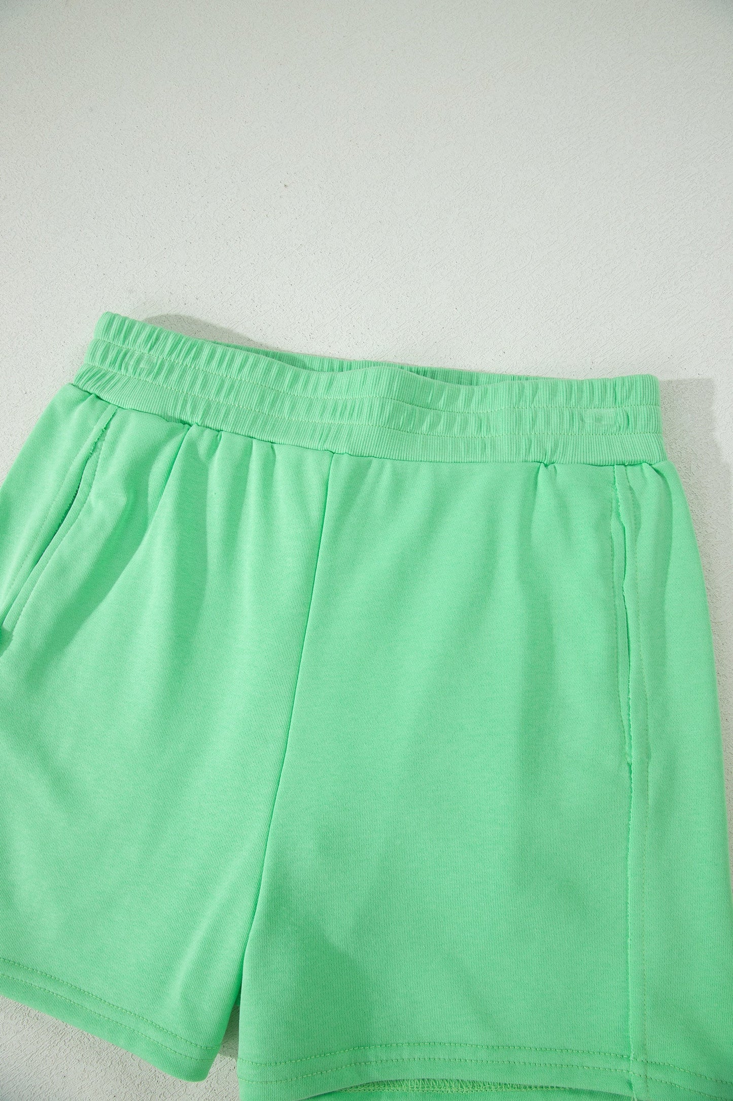 Solid Ribbed Tank Top & Shorts Set