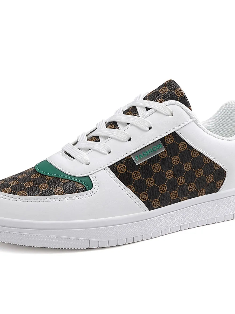 Round Toe Flats Sneakers Brown