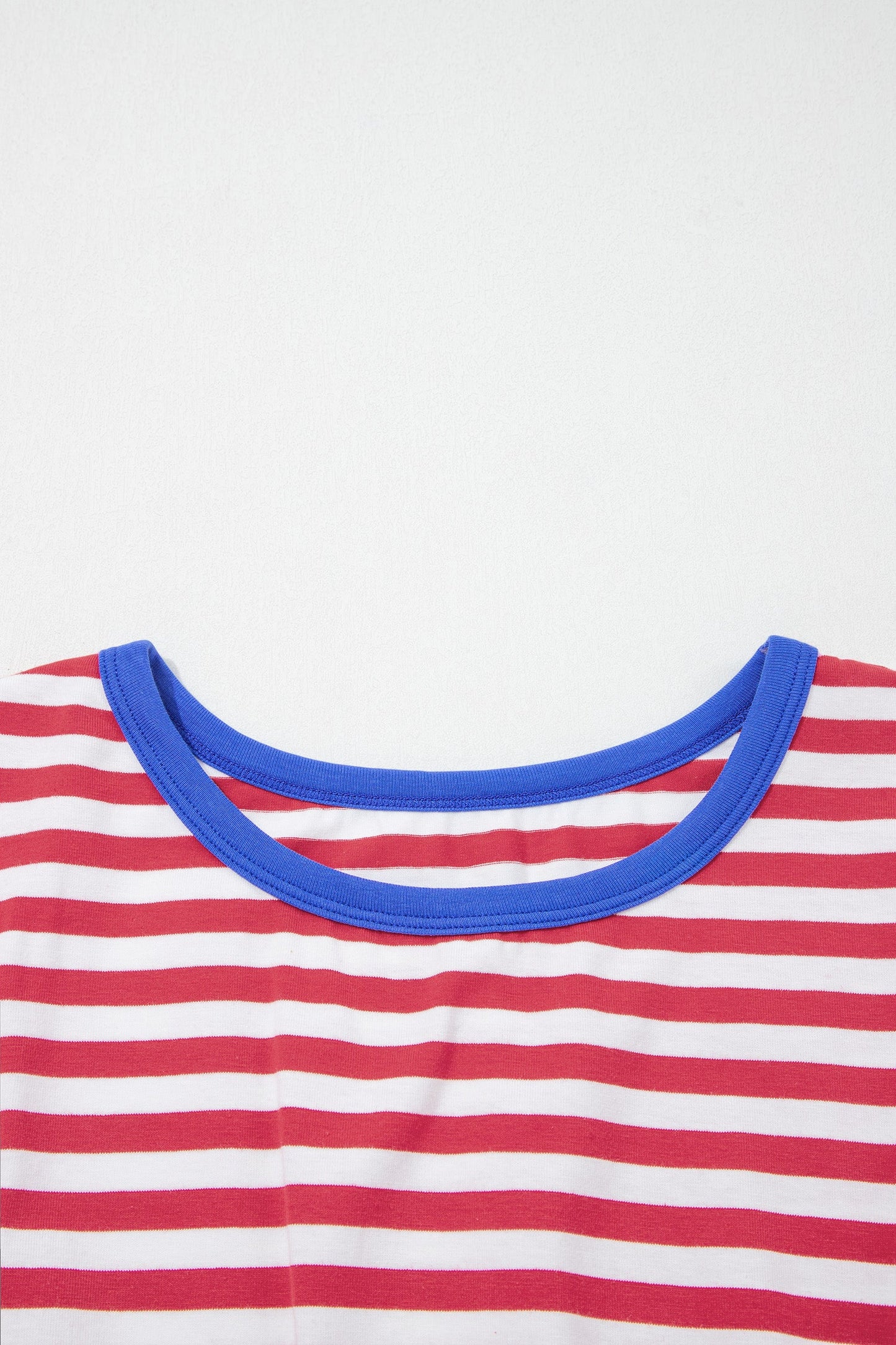 Stripe Contrast Trim Tie Waist Mini Dress