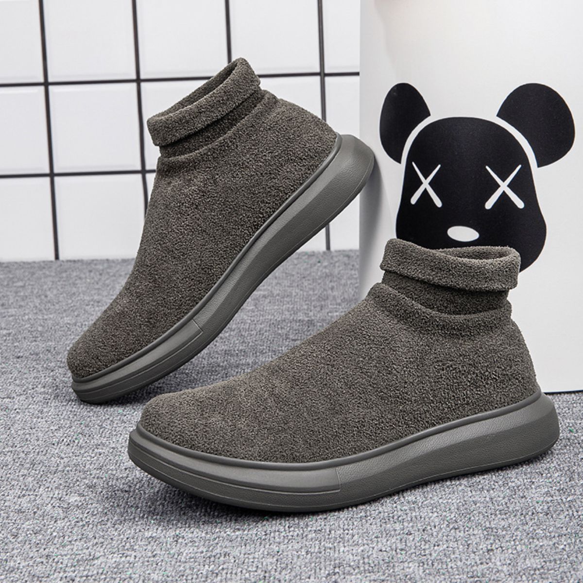 Round Toe Platform Sneakers Green