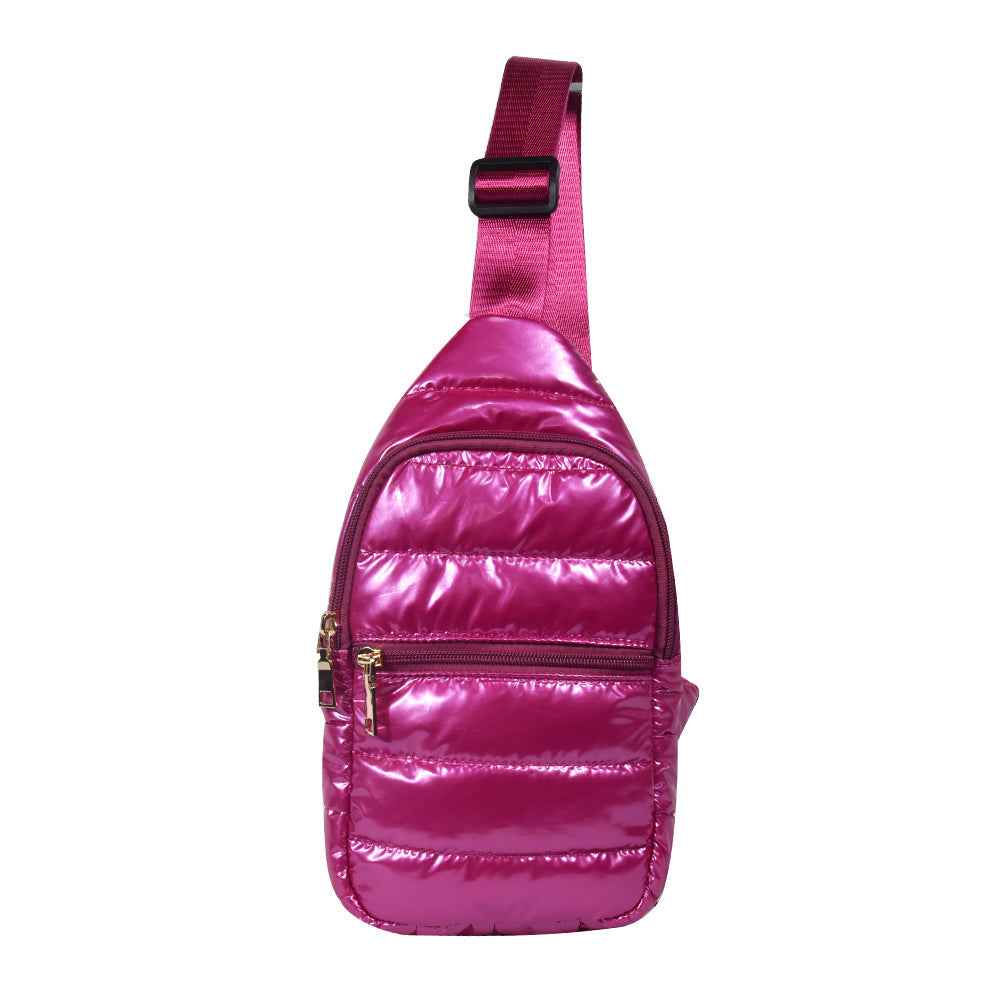 The Perry | Puffer Sling Bag | 8 Colors Magenta
