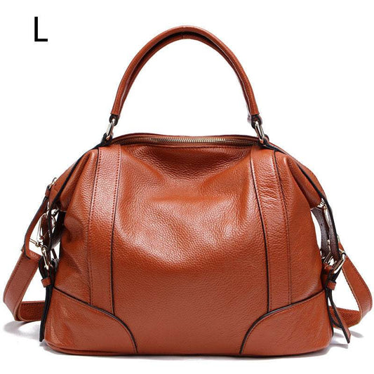 Women's European Cowhide Leather Handbag - Genuine Top Layer Leather Shoulder Bag