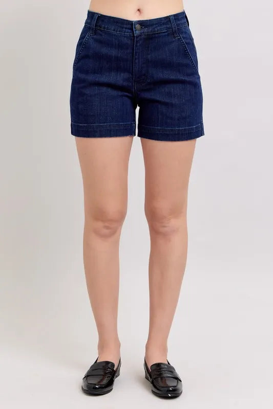 Judy Blue Full Size High Waist Denim Shorts Plus Size DK