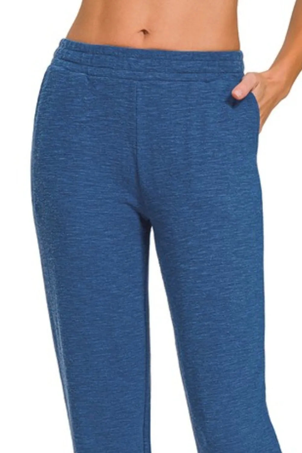 Zenana Cotton Slub Jogger Pants