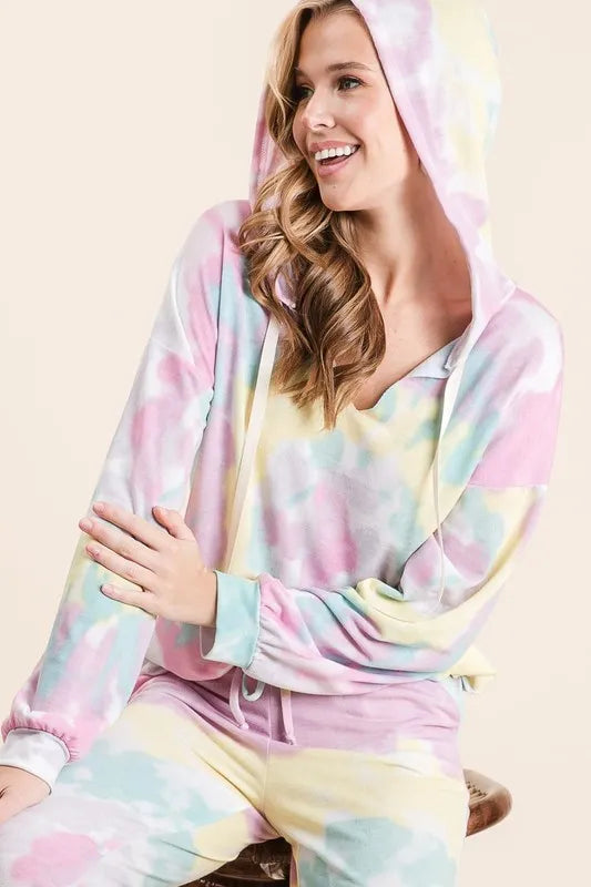 BiBi Tie Dye French Terry Casual Pants