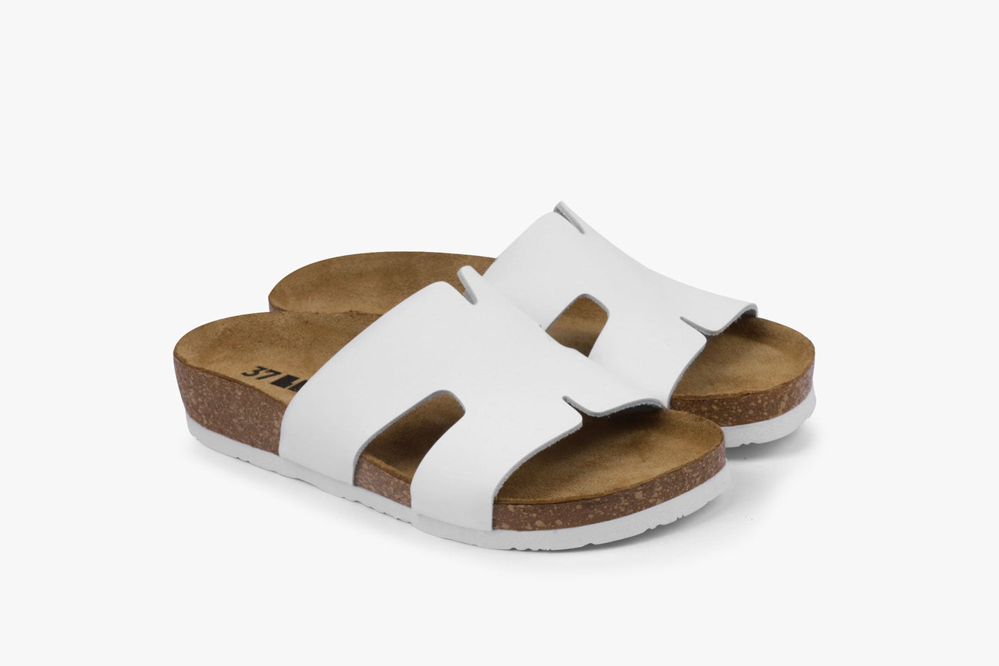 Liora by LEON- Women’s Leather Slide- One‑Piece Leather Comfort Sandal
