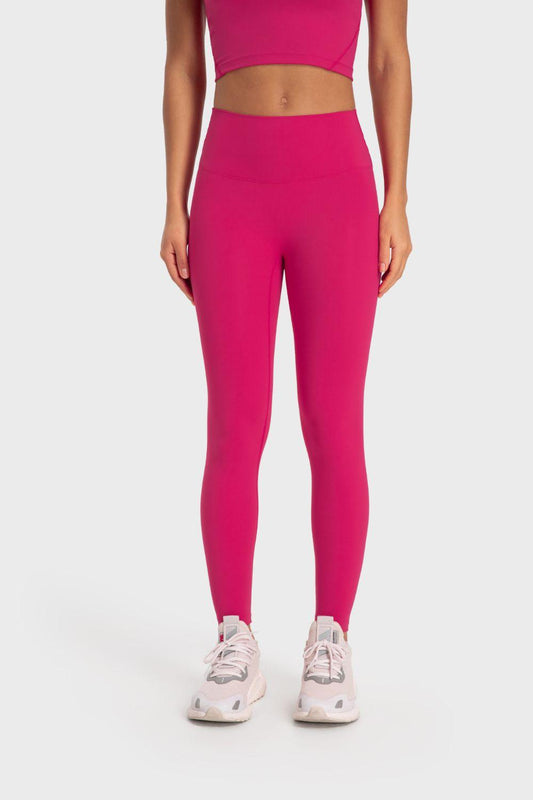 Millennia Basic Full Length Active Leggings Hot Pink