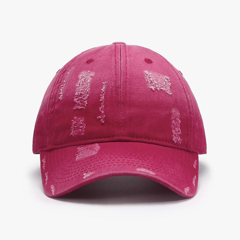Adjustable Cotton Baseball Hat Hot Pink One Size