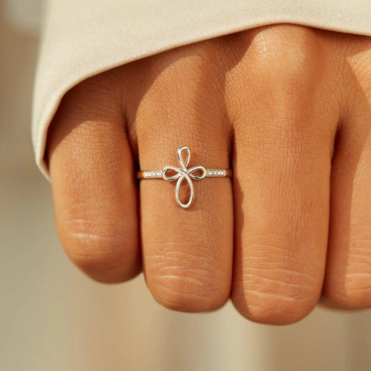 925 Sterling Silver Geometric Ring Silver