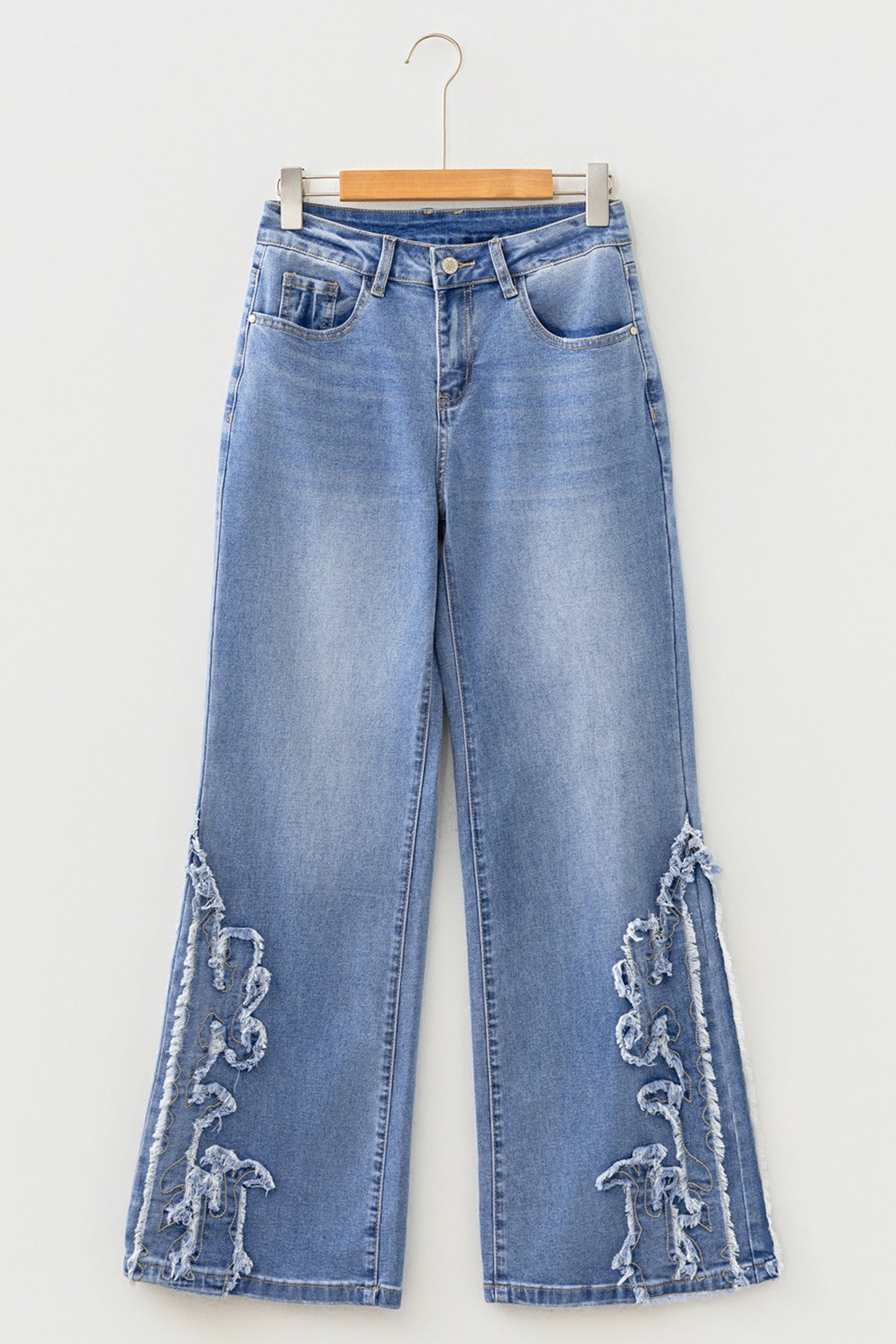 Western Embroidered Flare Leg Full Length Jeans
