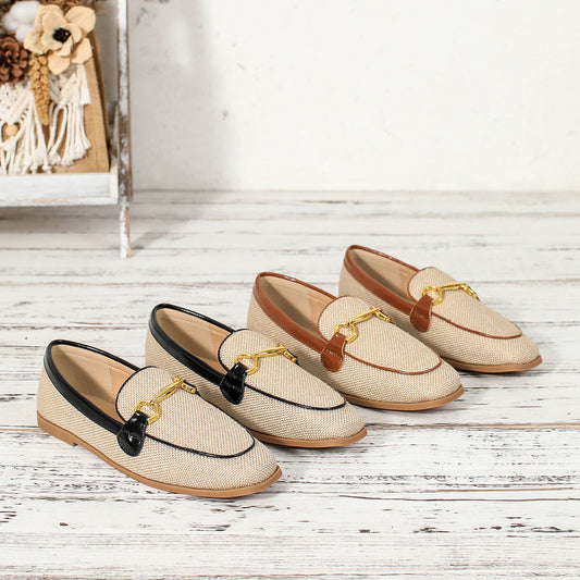 Slip-On Block Heel Loafers