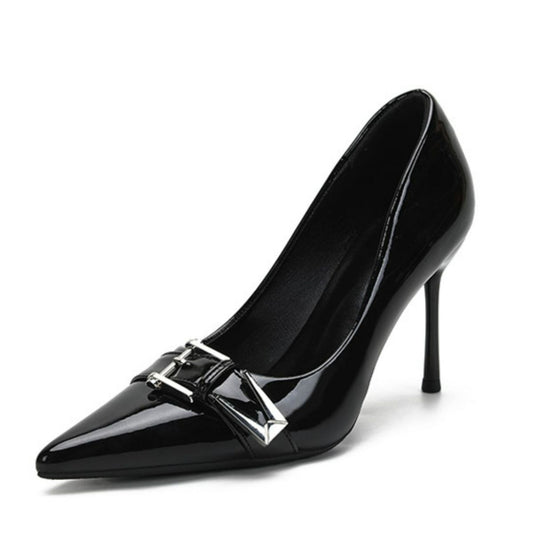 Decor Buckle Point Toe Stiletto Pumps