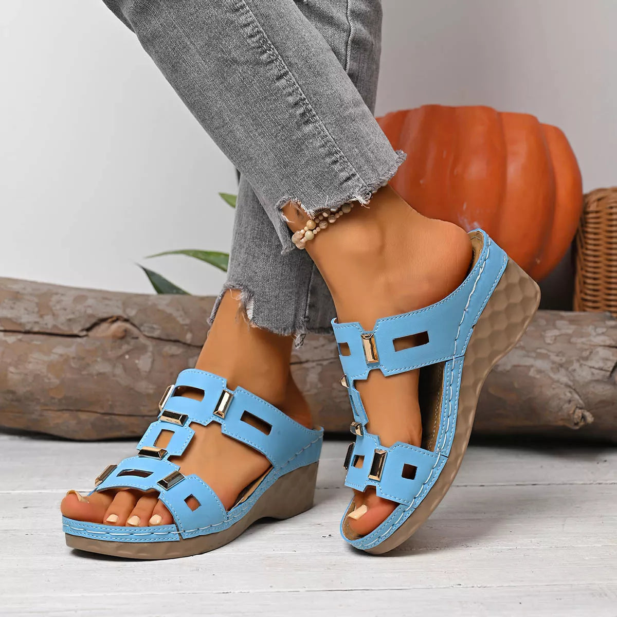 Women's Open Toe Wedge Sandals