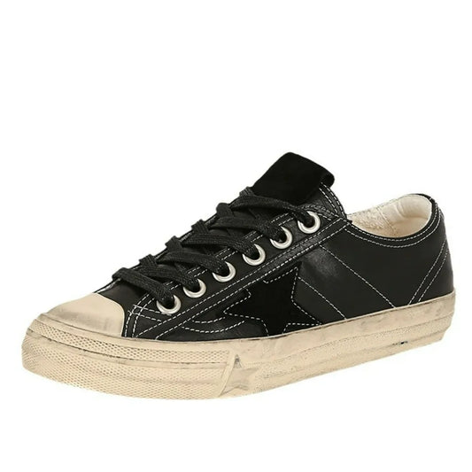 Round Toe Flats Sneakers Black