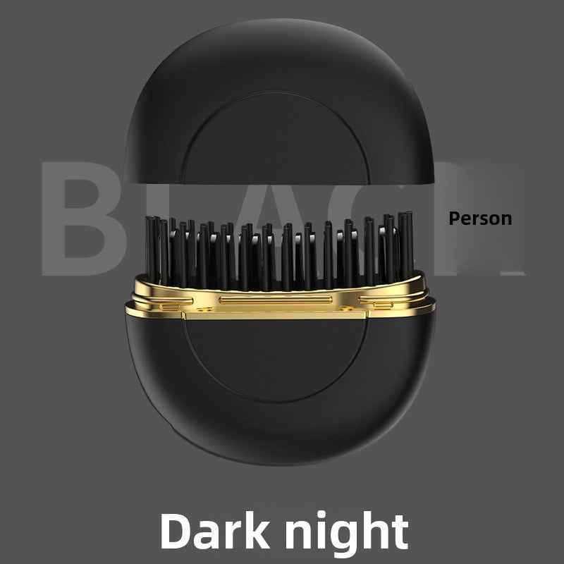 Hair Straightener and Curler Mini Rechargeable, Wireless & Portable Midnight Black