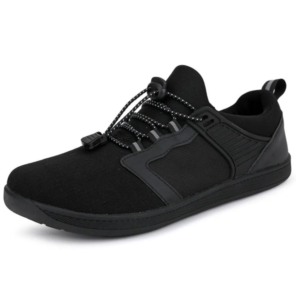 Round Toe Flats Sneakers Black