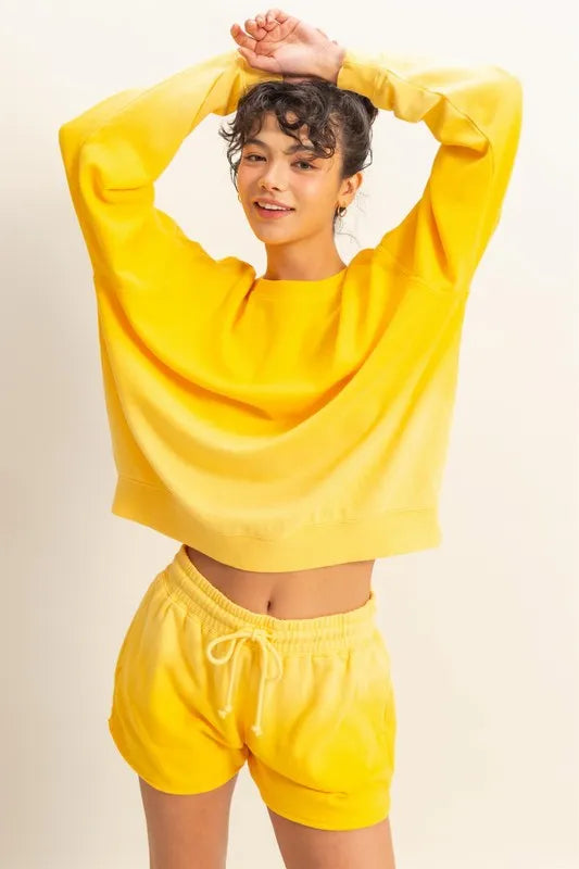HYFVE Dip Dye Long Sleeve Sweatshirt