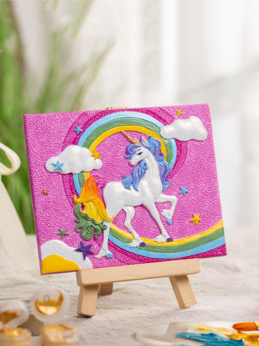 Relief Unicorn 3D Acrylic Painting Unicorn One Size