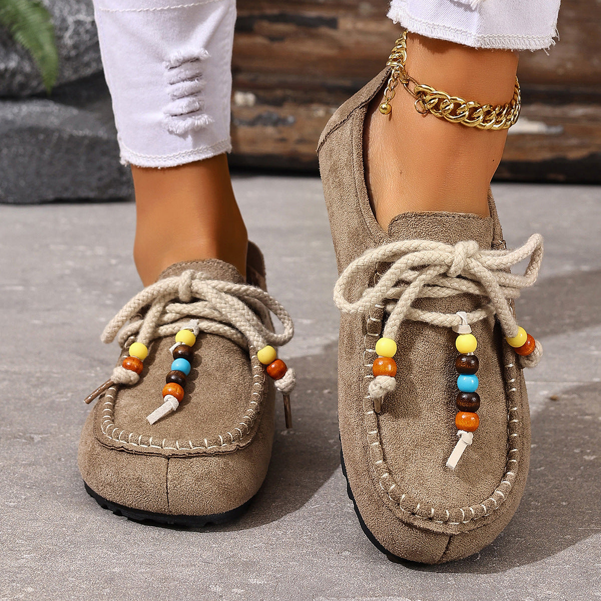 Vintage Suede Casual Loafers
