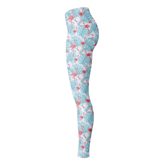 Flamingo Blue Floral Leggings