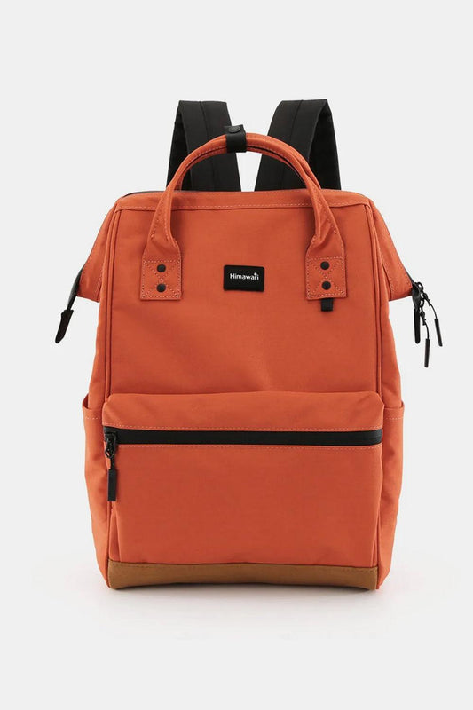 Himawari Waterproof Canvas Travel Backpack Bag with USB Port Orange One Size