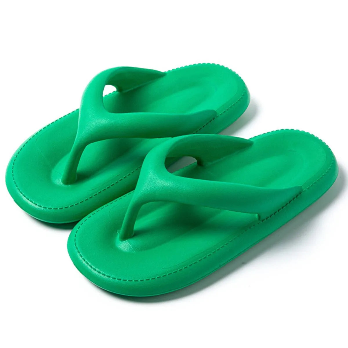 Toe Post Platform Slippers Green
