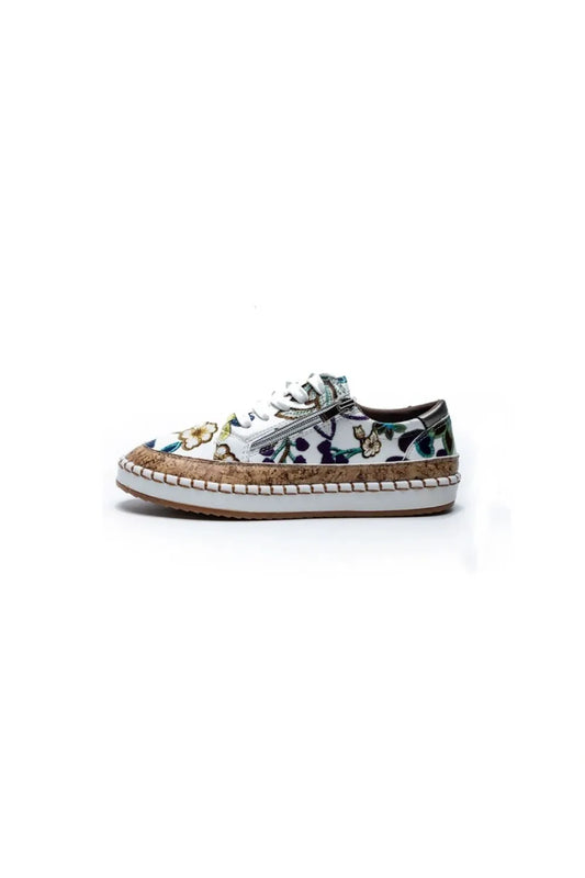 PU Leather Round Toe Flats Sneakers Purple