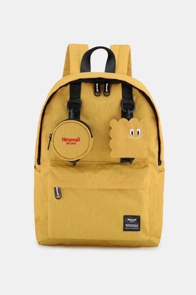 Himawari Waterproof Canvas Backpack Bag with Removable Coin Purse Yellow One Size