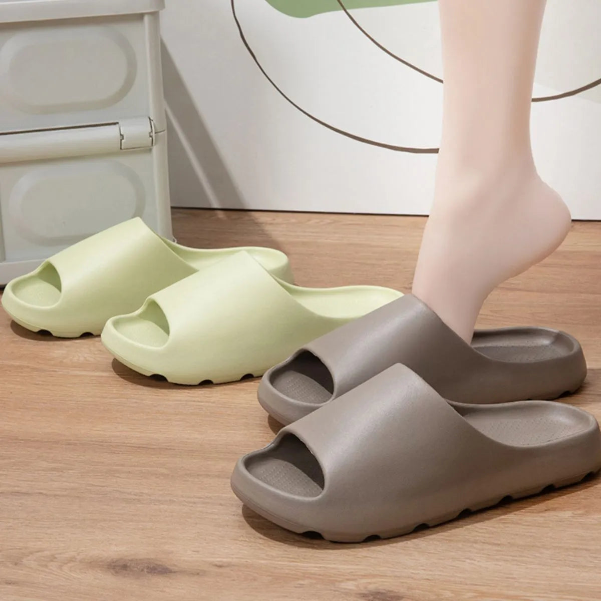 Open Toe Platform Slippers